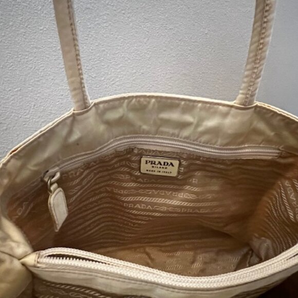 Prada Ivory Tessuto Nylon Top Handle Tote Bag - Picture 6 of 8